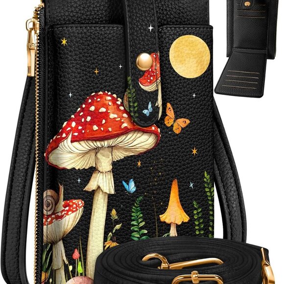 Crossbody Bags for Women - Leather Cellphone Phone Purse Wallet Cute Designer Cr - Picture 1 of 6